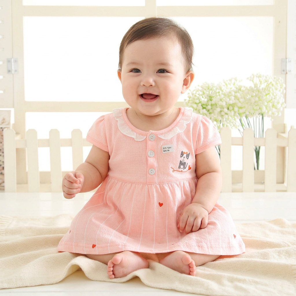 Colorful kids' summer dress from LumaBelle featuring playful patterns and lightweight fabric, perfect for warm weather.