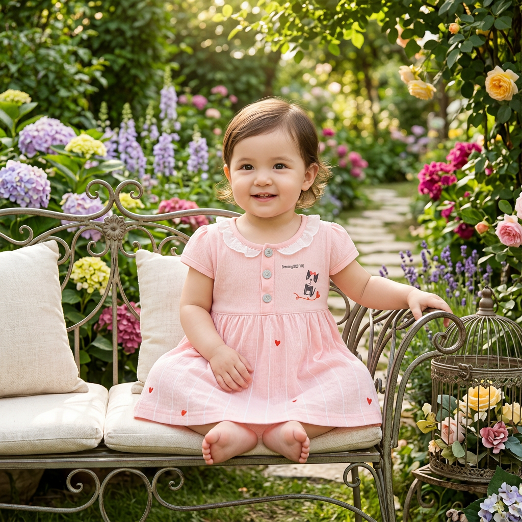 Colorful kids' summer dress from LumaBelle featuring lightweight fabric and playful patterns, perfect for warm weather.
